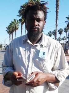Robert reading the bible aloud downtown San Diego, CA